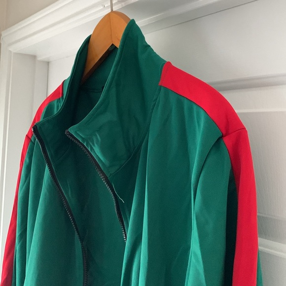 Atomic Green & Red Zip-Up Men’s Jacket - Picture 5 of 15